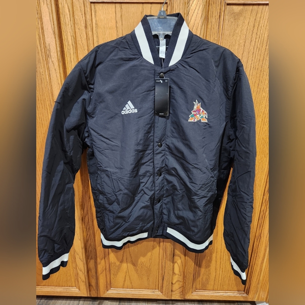 Arizona Coyotes Utah HC Adidas Player Issued Letterman Jacket Size S/L NEW